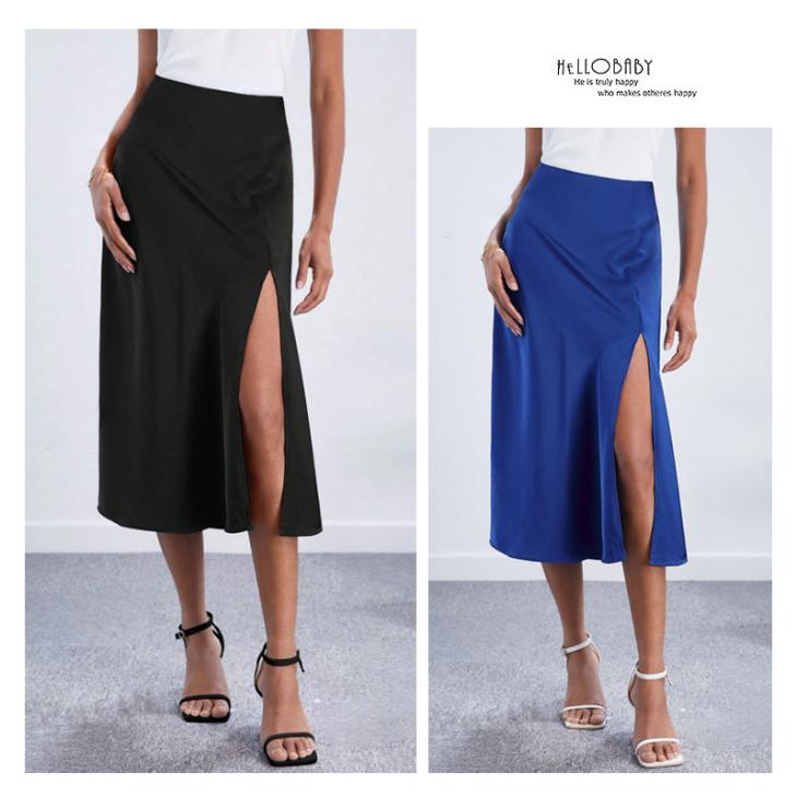 Womens Split Front Maxi Skirt  |  Skirts Clothing Skirts