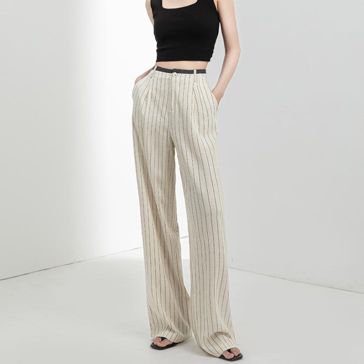 Womens Stripe Linen Pant  |  Pants Clothing Pants