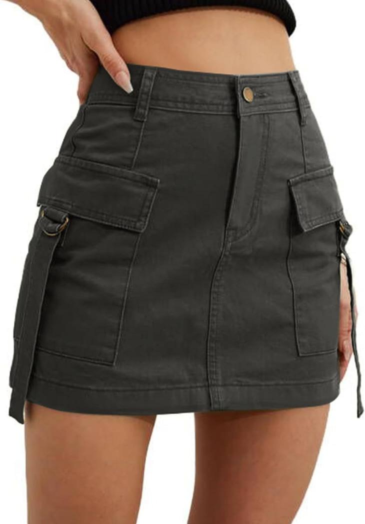 Womens Tech Cargo Mini Skirt  |  Skirts Clothing Skirts