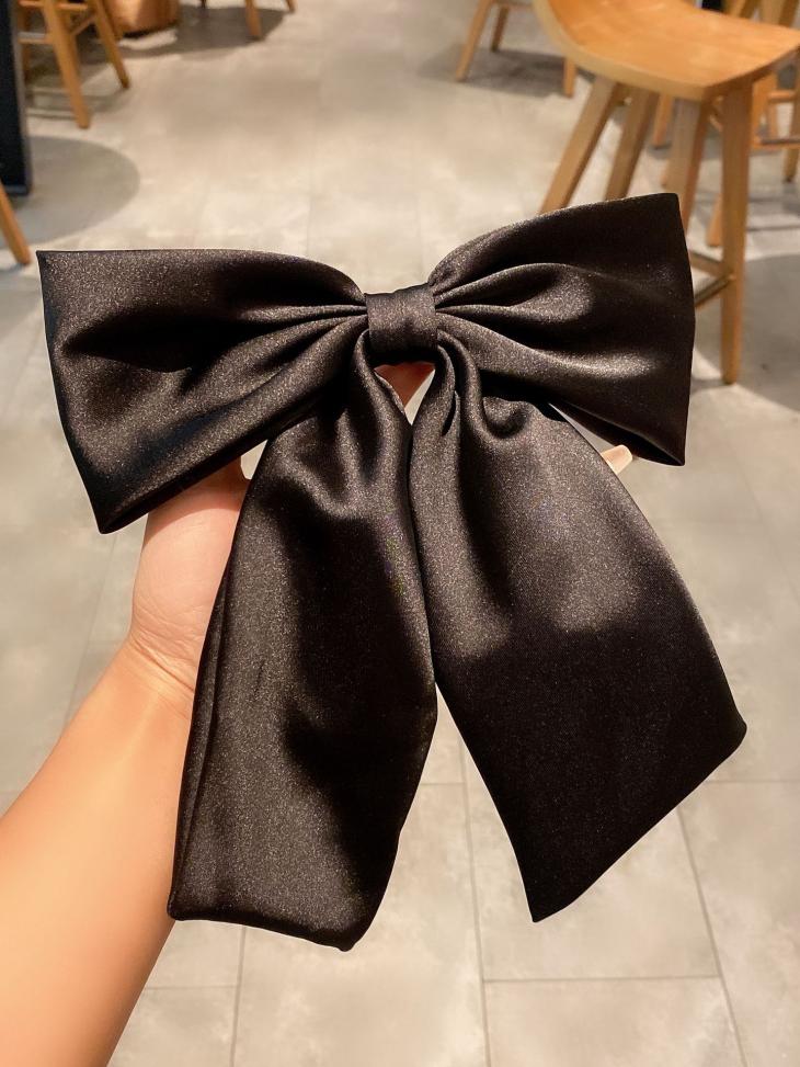 Womens Textured Bow Hair Clip  |  Hair Accessories Accessories Black