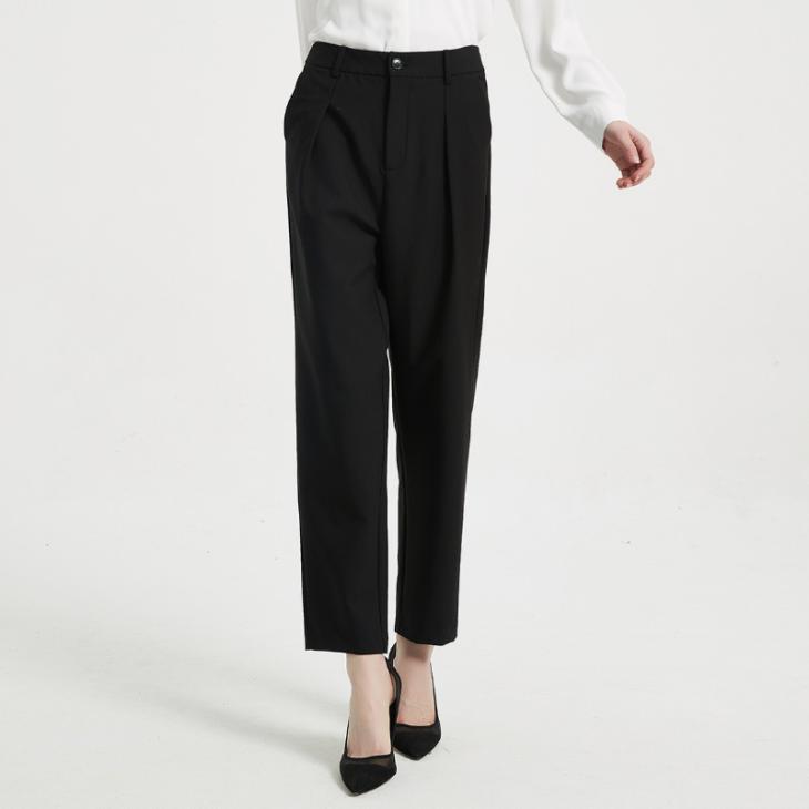 Womens The Edit Pleated Pants  |  Pants Clothing Black