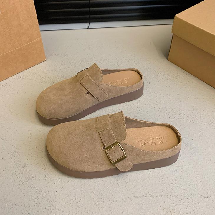 Womens The Edit Suede Clogs  |  Slippers Shoes Camel