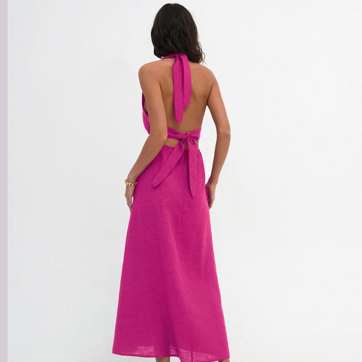 Womens Tie Waist Midi Dress  |  Dresses Clothing Dresses