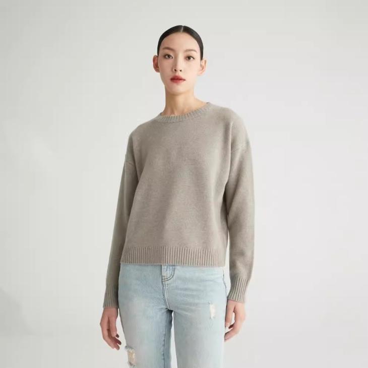 Womens Two-In-One Collared Pullover  |  Sweaters & Cardigans Clothing Gray