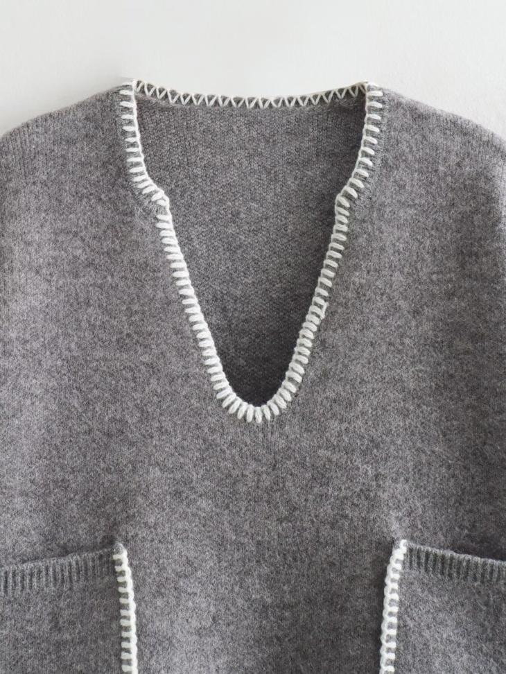 Womens Samuel Roland  Collar Sweater  |  Sweaters & Cardigans Clothing Charcoal