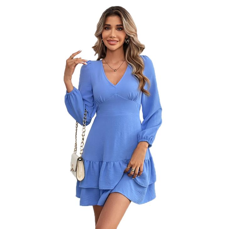 Womens Wrap Frill Mini Dress  |  Dresses Clothing Dresses