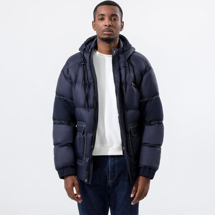 Mens Hooded Puffer Parka  |  Coats & Jackets Clothing Black