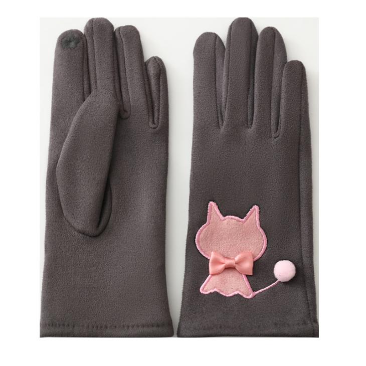 Womens Faux Leather Trim Ponte Knit Gloves  |  Hats, Gloves & Scarves Accessories Black